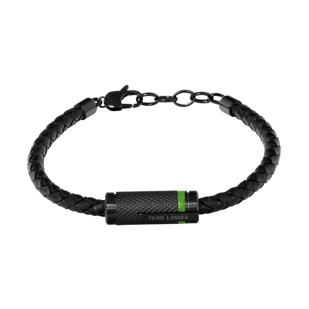 Pierre Lannier Pánský kožený náramek Paddock BJ40A1571