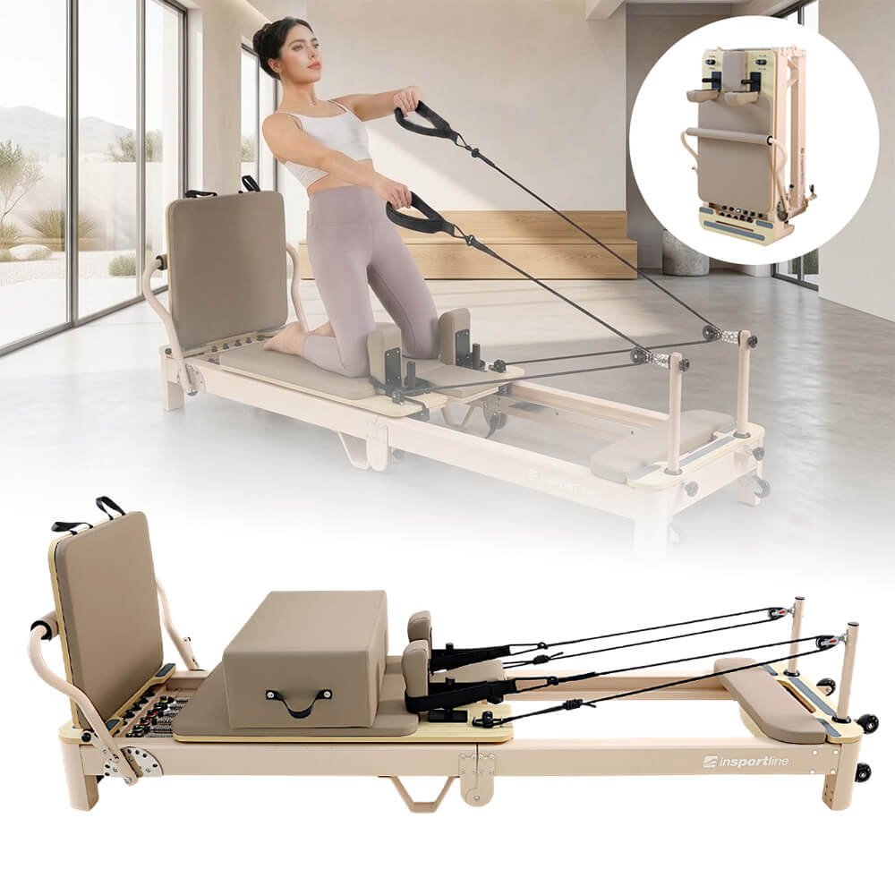 Pilates reformer inSPORTline Comfolder EVO béžová