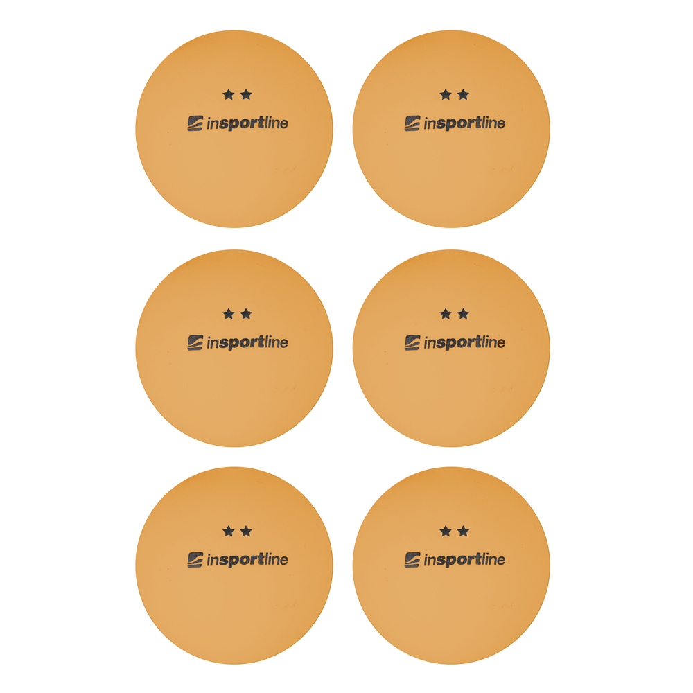 Pingpongové míčky inSPORTline Elisenda S2 6ks oranžová