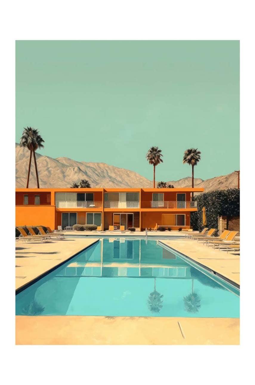 Plakát A.I. ART HARTMAN Villa California 05, 27,94 x 35,56 cm