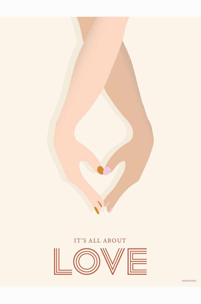 Plakát Vissevasse Its All About Love 30x40 cm