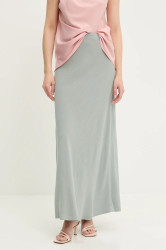 Plátěná sukně Answear.LAB tyrkysová barva, maxi