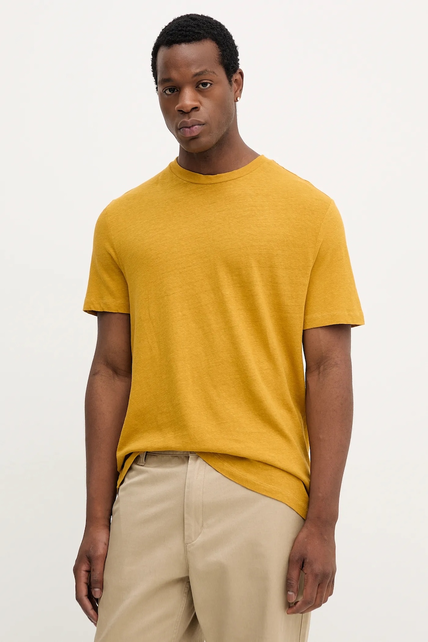 Plátěné tričko United Colors of Benetton pánské, zelená barva, 3UTFU10B1