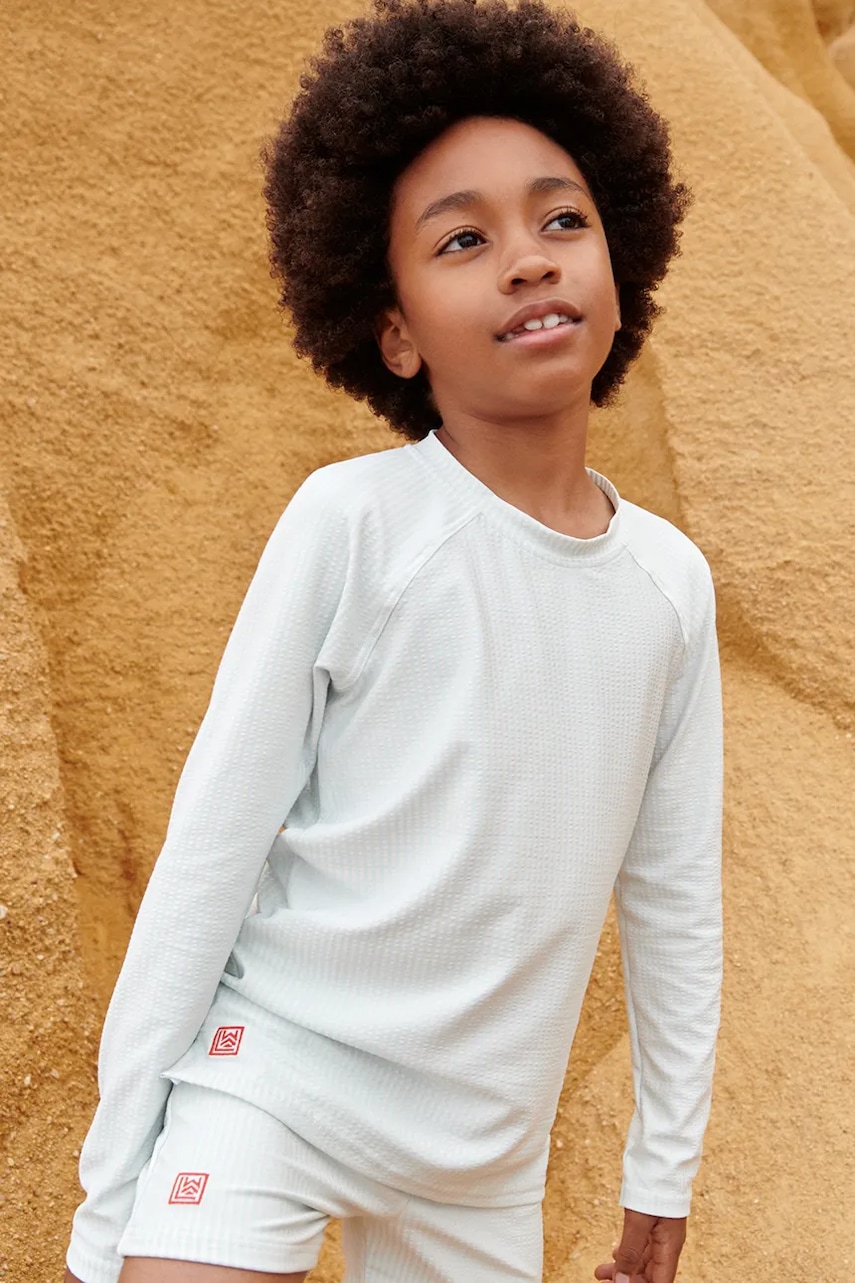 Plavecké tričko s dlouhým rukávem Liewood Noah Seersucker Longsleeve Swim Tee