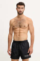 Plavkové šortky EA7 Emporio Armani černá barva, AF13049.7M000519