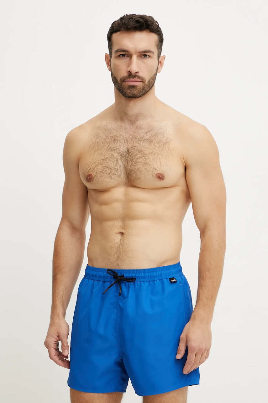 Plavkové šortky EA7 Emporio Armani modrá barva, AF13019.7M000510