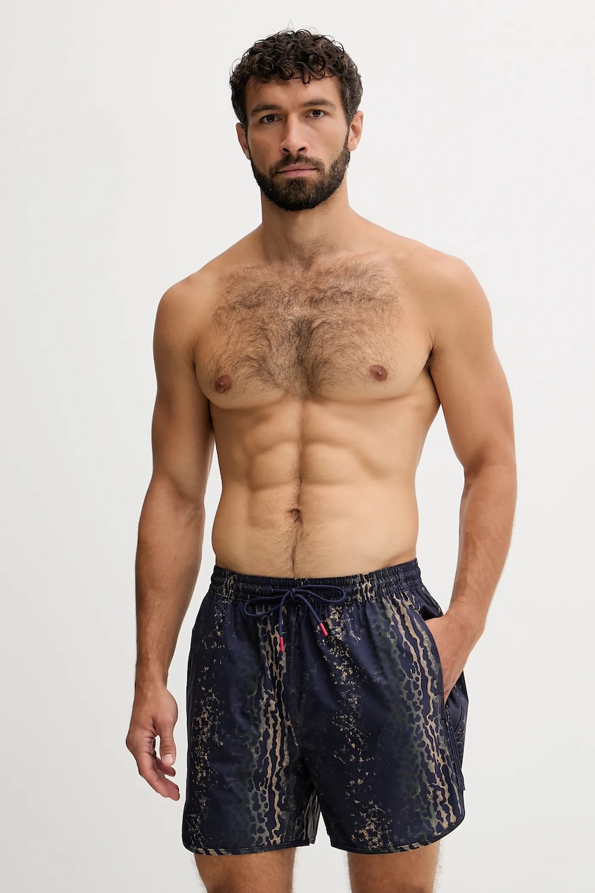 Plavkové šortky HUGO JOSE tmavomodrá barva, 50545412