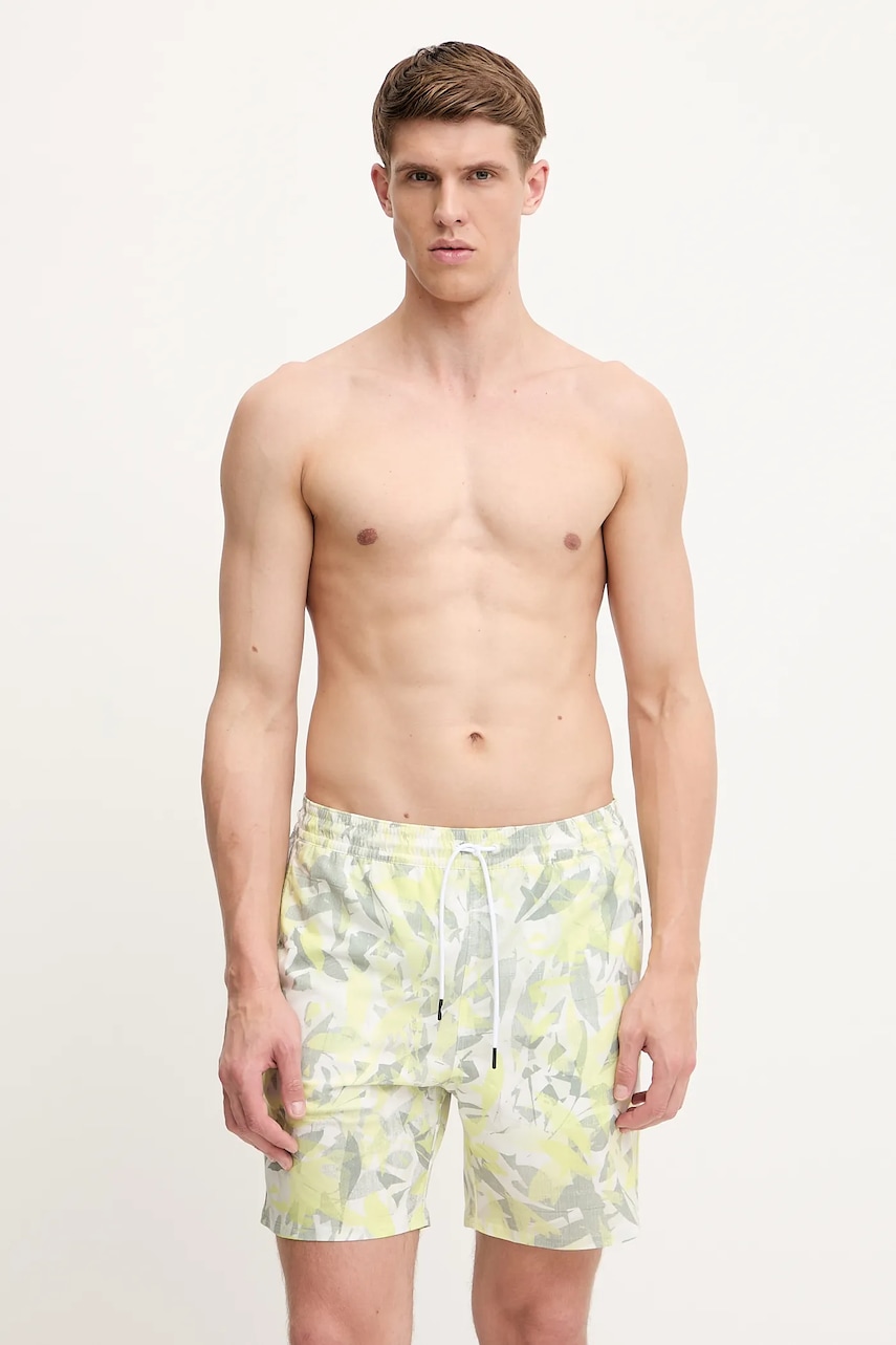 Plavkové šortky Oakley CANARY PALMS pánské, žlutá barva, FOA405399