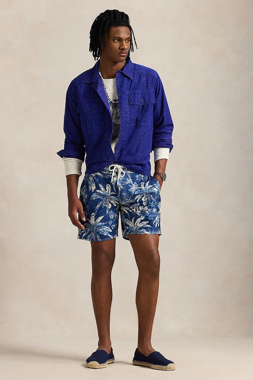 Plavkové šortky Polo Ralph Lauren tmavomodrá barva, 710957409