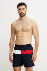Plavkové šortky Tommy Hilfiger tmavomodrá barva, UM0UM03474