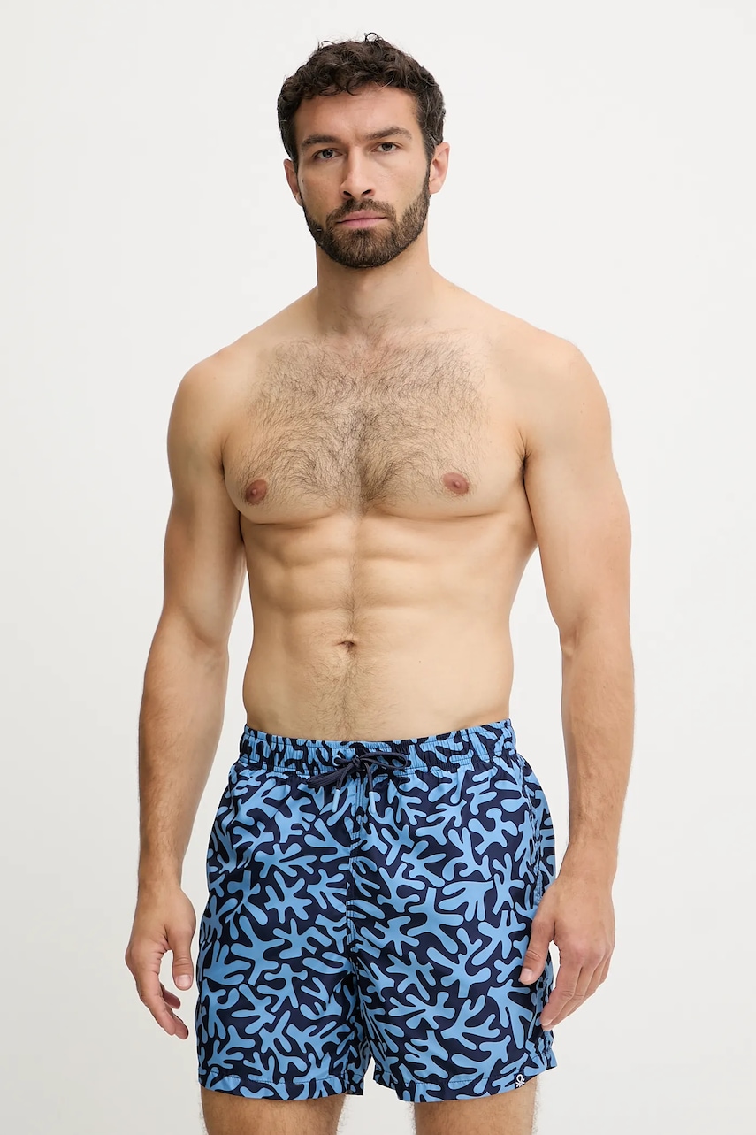 Plavkové šortky United Colors of Benetton tmavomodrá barva, 5S486X00W