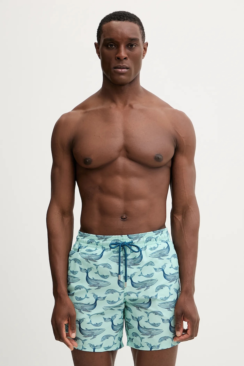 Plavkové šortky Vilebrequin MOOREA tyrkysová barva, MOODB106