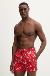 Plavkové šortky Vilebrequin MOORISE červená barva, MSODF514