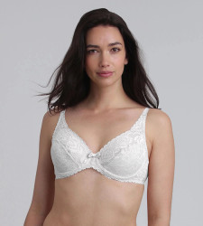 PLAYTEX RCS FLOWER ELEGANCE UNDERWIRE BRA - Women's Lace Bra with Underwire - White