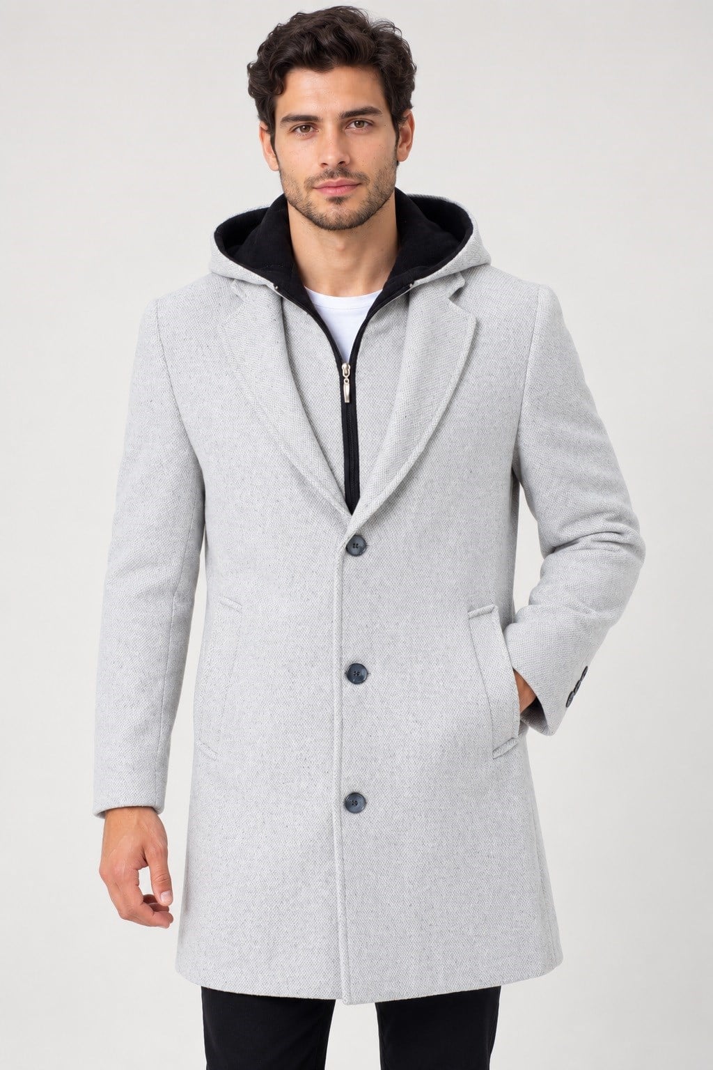 PLT9395 DEWBERRY OVERSIZED COAT-PATTERNED BEIGE