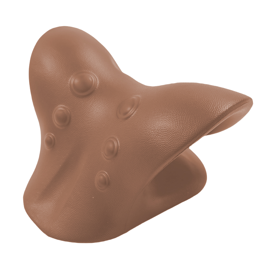 Podložka pro natažení krku a uvolnění krční páteře inSPORTline Muneal mocha mousse