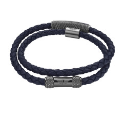 Police Dvojitý kožený náramek Urban Rebel PEAGB0001122/23 36 cm