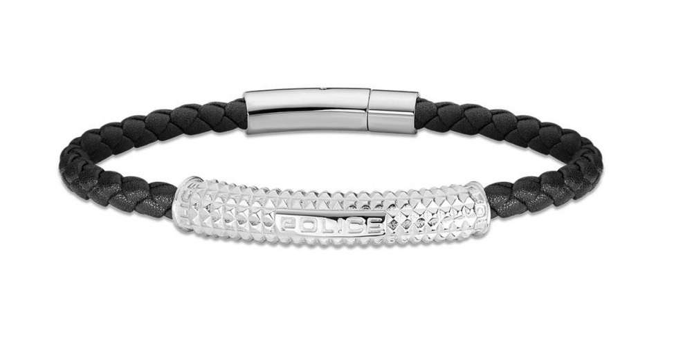 Police Nadčasový kožený náramek Hardware PEAGB2214901