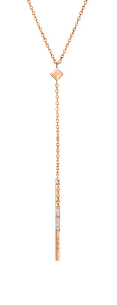 Police Slušivý pozlacený náhrdelník z oceli Tazia PEJLN2010543