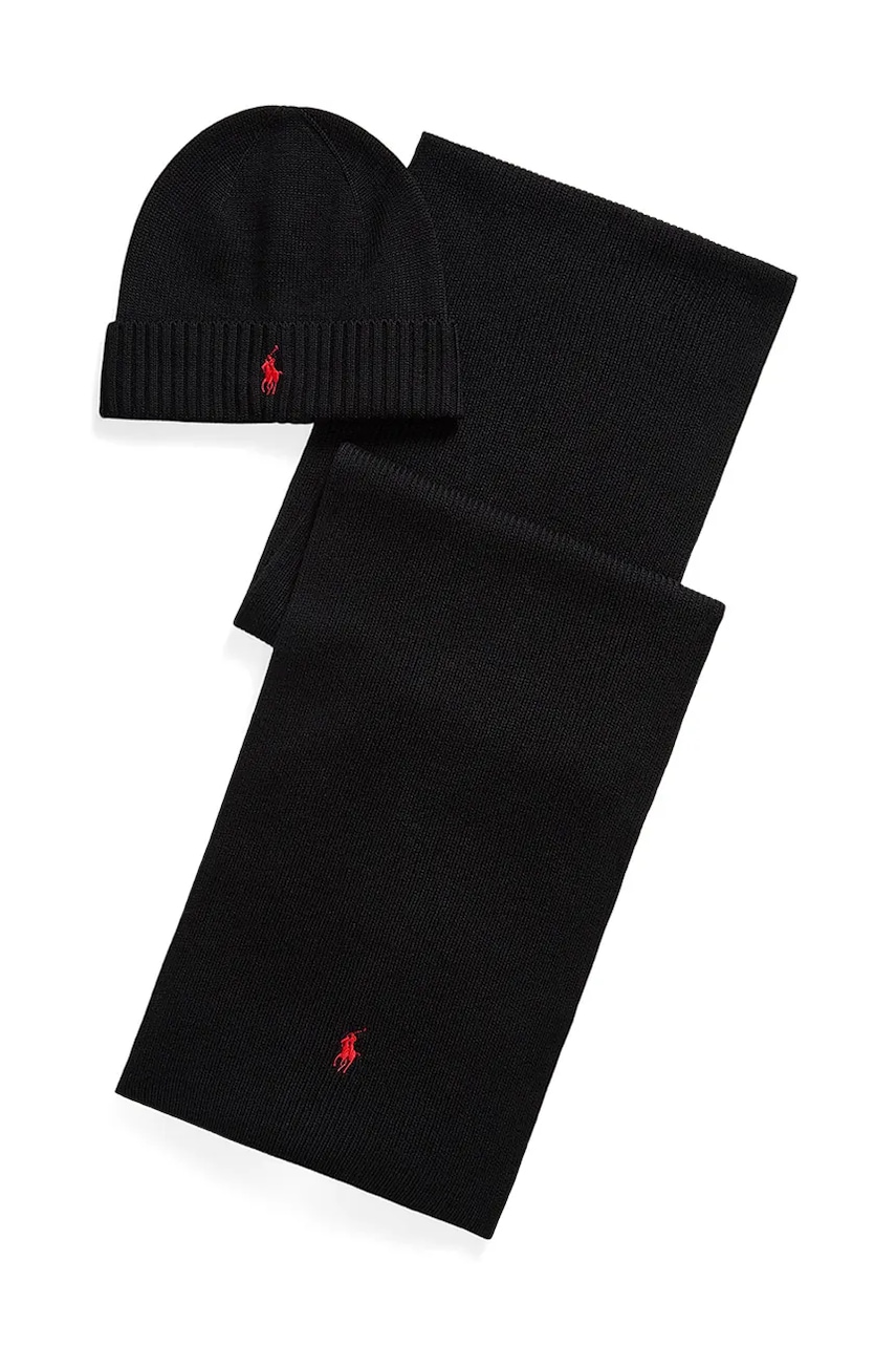 Polo Ralph Lauren  čepice a šála pánská vlněná