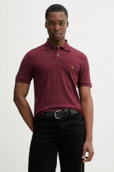 Polo tričko Abercrombie & Fitch pánské, vínová barva, KI124-5719-500