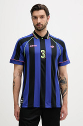 Polo tričko adidas Originals Jcquard Jersey pánské, modrá barva, KD2307