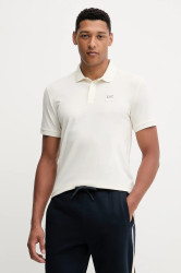 Polo tričko EA7 Emporio Armani pánské, béžová barva, AF10373.7M000901