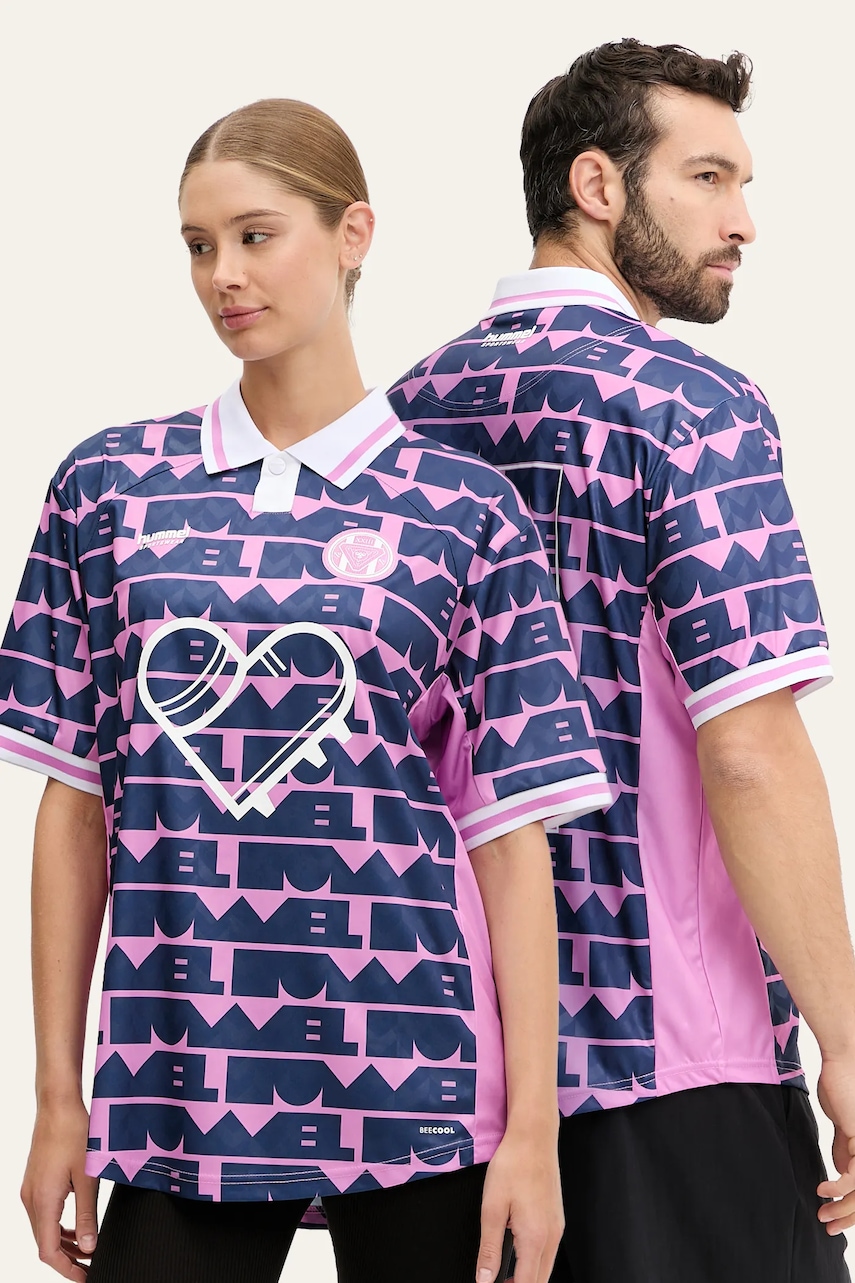 Polo tričko Hummel Hummel x Community Love tmavomodrá barva, 227576