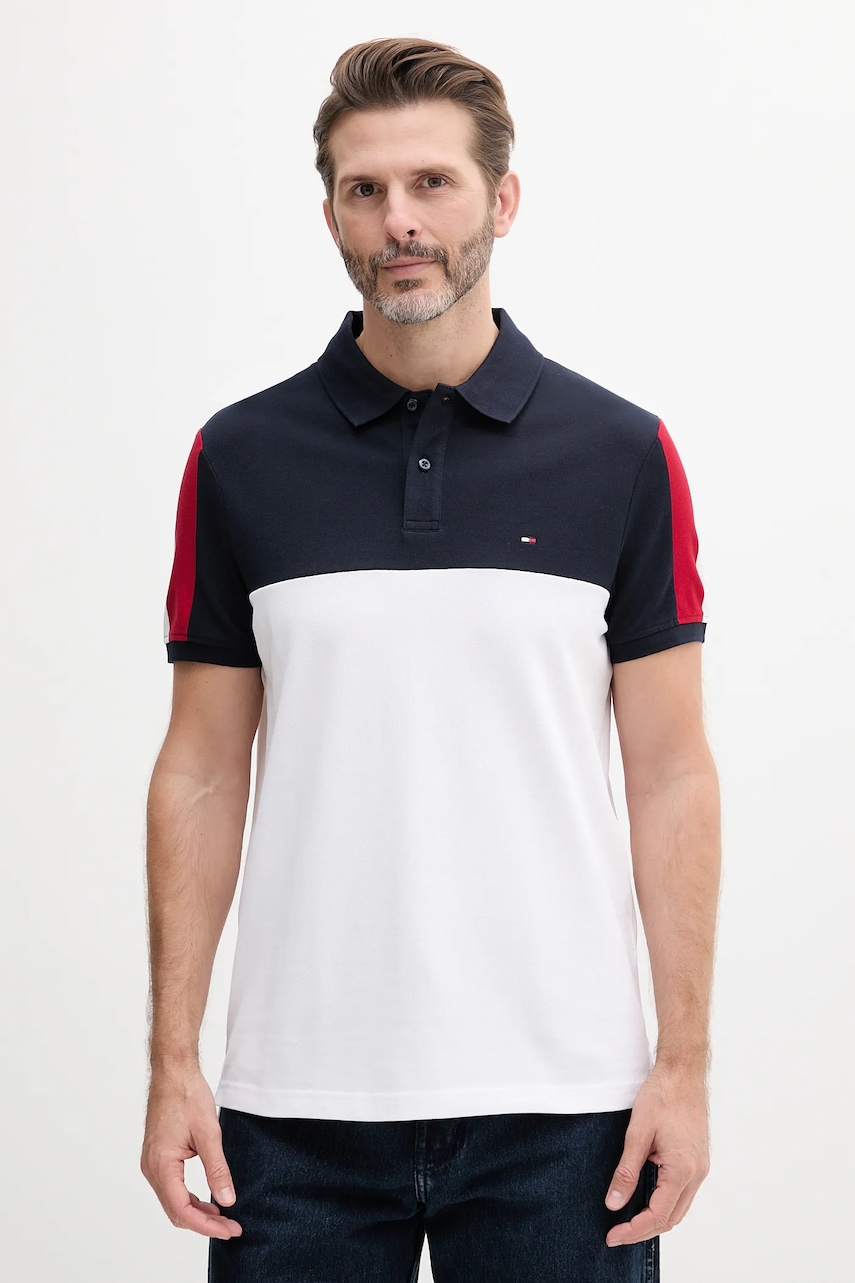 Polo tričko Tommy Hilfiger pánské, tmavomodrá barva, MW0MW38966