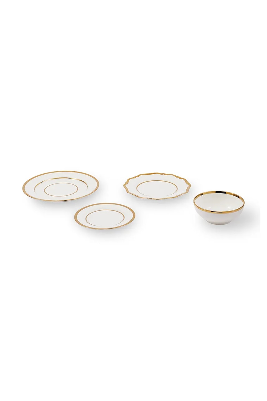 POLSPOTTEN  Sada talířů a misek Pols Potten Golden Finds 4-pack