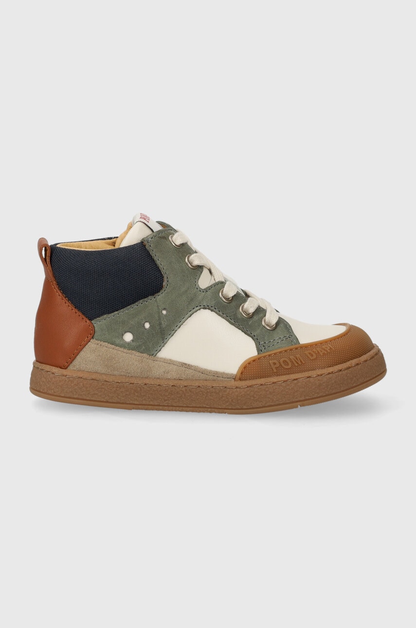 Pom D'api  Dětské kožené sneakers boty  MOUSSE BUMP