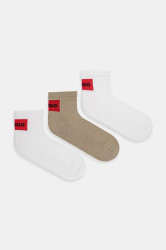 Ponožky HUGO 3P SH RIB LABEL CC 3-pack