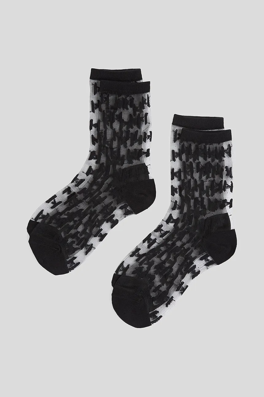 Ponožky Karl Lagerfeld K/MONOGRAM 2-pack
