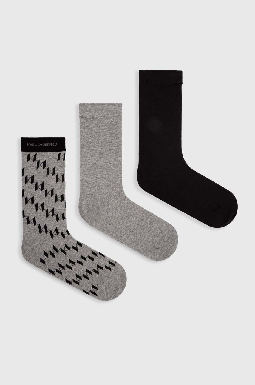 Ponožky Karl Lagerfeld K/MONOGRAM 3-pack
