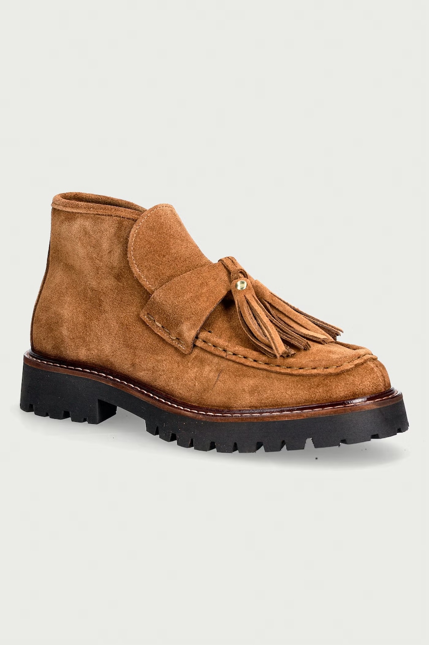 Posa  kotníkové boty dámské semišové Aosta Tassel Boot