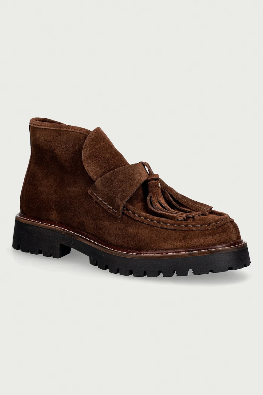 Posa  kotníkové boty dámské semišové Aosta Tassel Boot