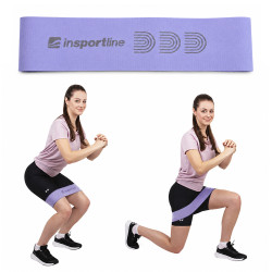 Posilovací smyčka inSPORTline Hiplop L 72x8 cm / 22 kg fialová