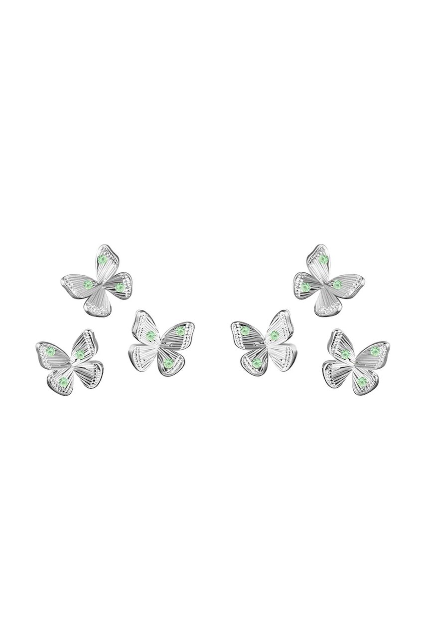 Postříbřené náušnice Lilou Papillon