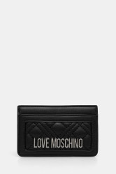 Pouzdro na karty Love Moschino černá barva, JC5659PP0MLA000B