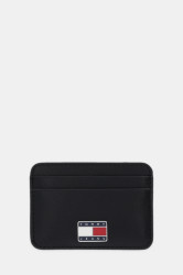 Pouzdro na karty Tommy Jeans černá barva, AW0AW18030