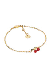 Pozlacený stříbrný náramek Konges Sløjd 24K GOLD PLATED CHERRY BRACELET