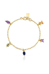 Pozlacený stříbrný náramek Tous Color Lab