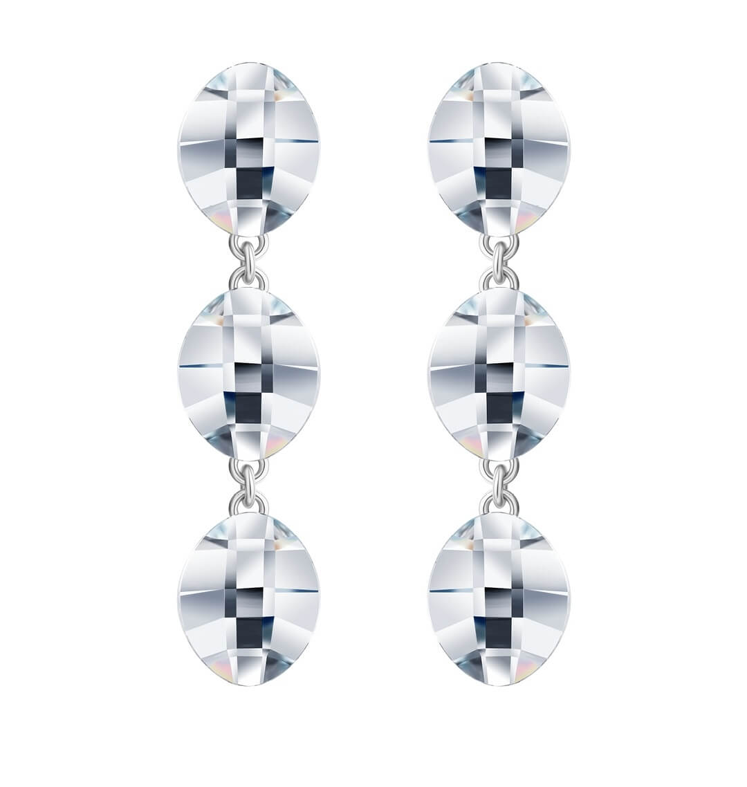 Preciosa Luxusní stříbrné náušnice Devotion s českým křišťálem Preciosa 6148 00