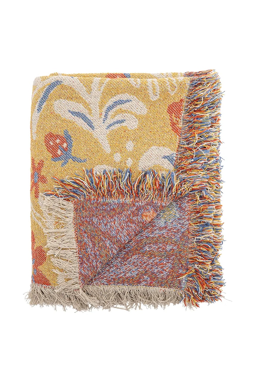 Přehoz s příměsí bavlny Bloomingville Reims 160 x 130 cm