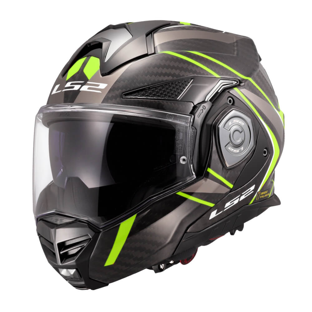 Překlopná moto přilba LS2 FF901 Advant X C Future II H-V Yellow P/J XS (53-54)