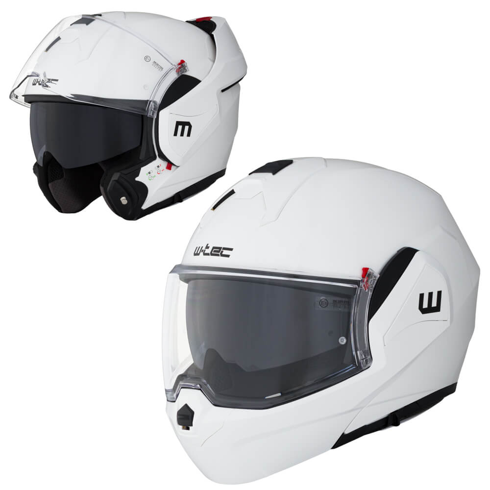 Překlopná moto přilba W-TEC Sabron P/J Pearl White XS (53-54)