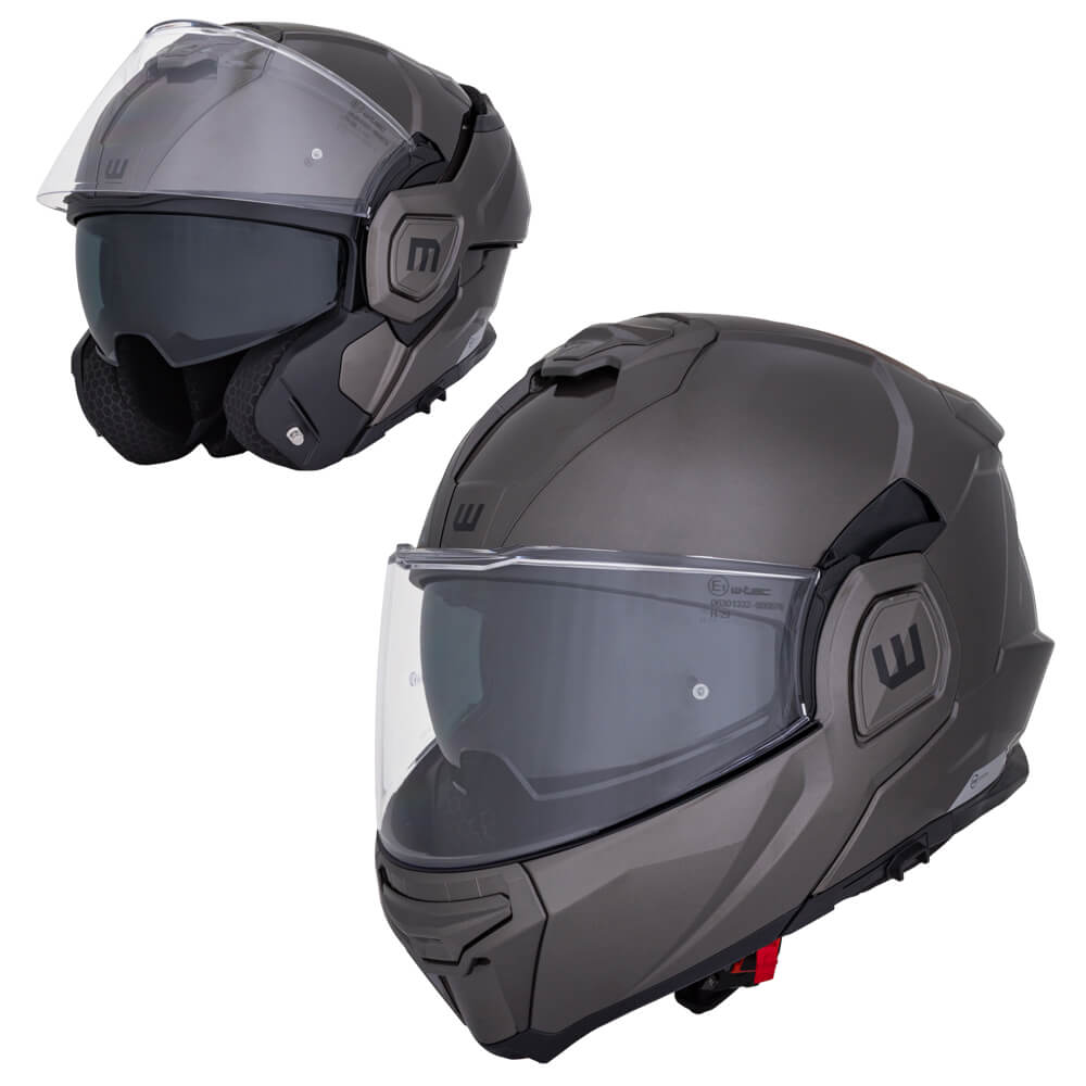 Překlopná moto přilba W-TEC Zoroz P/J Metallic Grey XS (53-54)
