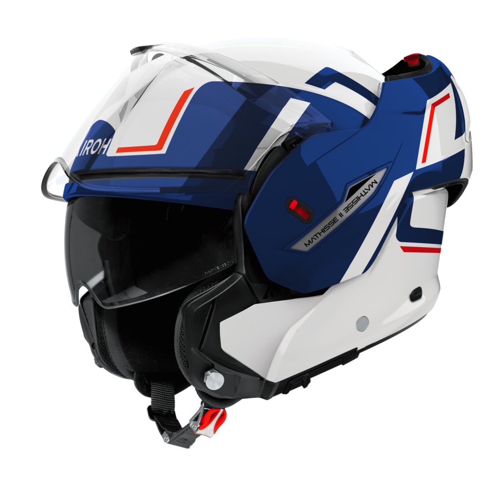 Překlopná přilba AIROH MATHISSE 2 Genius P/J modro-červená lesklá XS (53-54)
