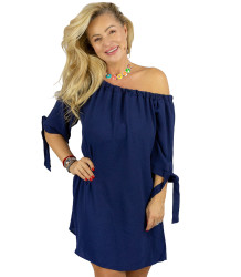 Pri HISPANKA tunic uncovered shoulders mini dress MARIOLA