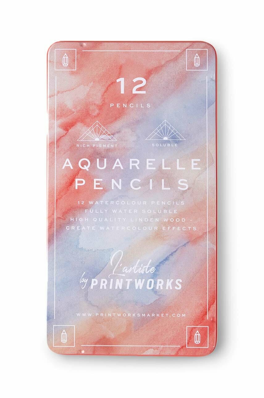 Printworks  Sada pastelek v pouzdře  Aquarelle (12-pack)